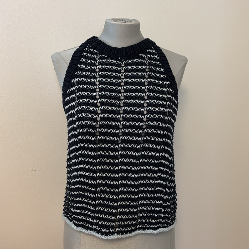 Rag & Bone knit blue top